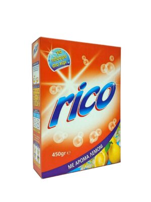 Rico Απορρυπαντικό Ρούχων σε Σκόνη για Πλύσιμο στο Χέρι με Άρωμα Λεμόνι 450gr